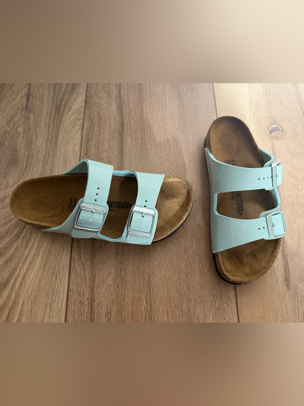 Birkenstock Arizona Kids Birko-Flor Blue Size 31 US 13-13.5 Lightweight Comfort